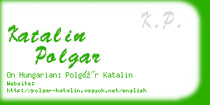 katalin polgar business card
